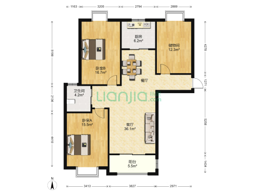 逸翠居 2室1厅1卫 118平方
