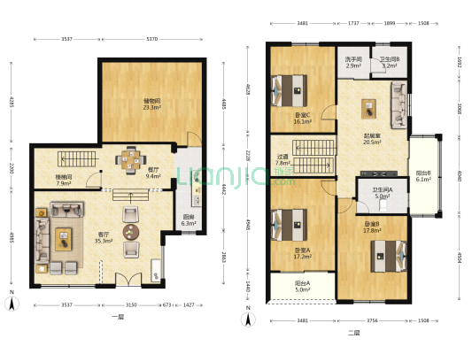 柳河路46号 3室3厅3卫 318平方