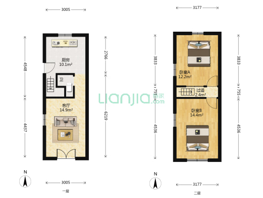 隔河北路 2室1厅1卫 69平方
