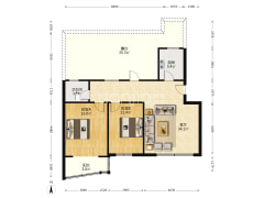 户型方正，客厅主卧朝阳不挡光，北侧大露台视野好-涿州国富嘉园户型图
