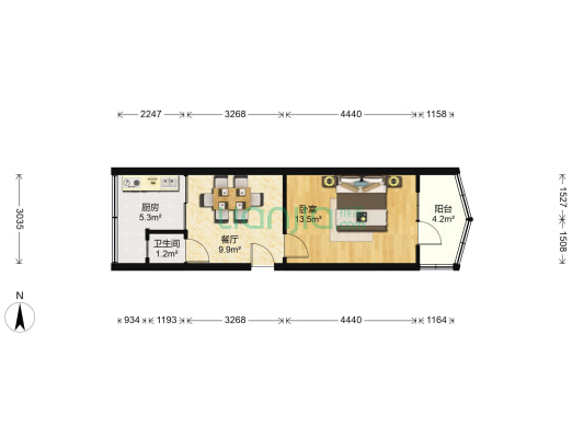 省政法学院家属院（贡元巷） 1室1厅1卫 42平方