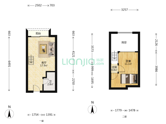 银河广场 1室1厅1卫 33平方