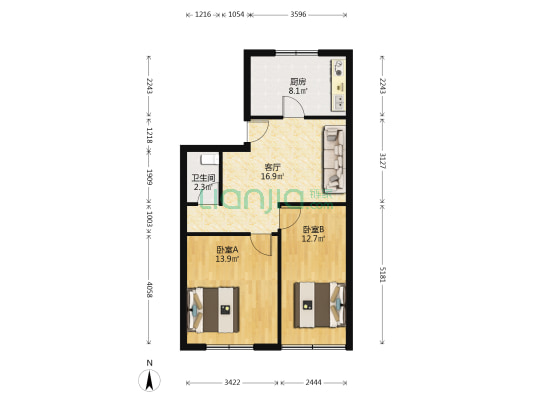 新湛三路 2室1厅1卫 69平方