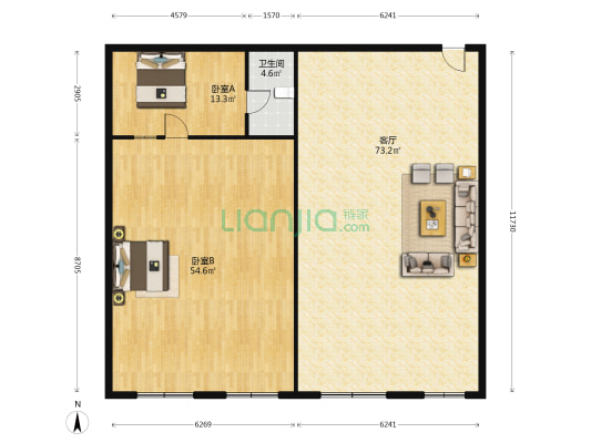 宏洋大厦 2室1厅1卫 192平方