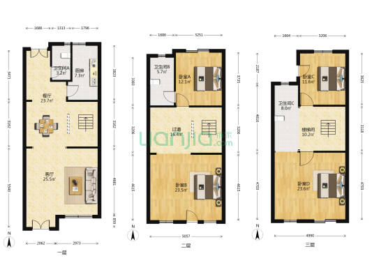 佳兆业8号(别墅) 4室2厅3卫 182平方