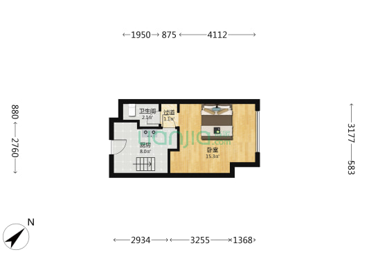 玉宏星天地 1室0厅1卫 38平方