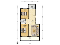 仙颐园，业主自己装修，精装修没住，两居室-涿州仙颐园小区户型图
