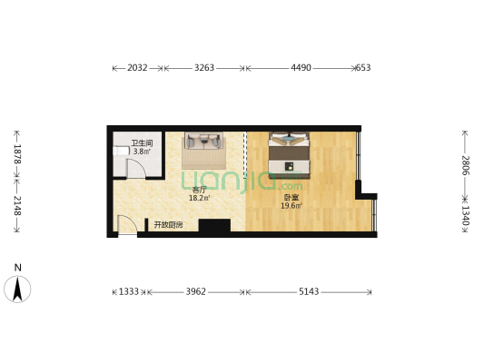 星尚SOHO 1室1厅1卫 62平方