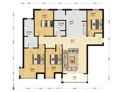 金品时代 4室2厅 南 北-涿州金品时代户型图