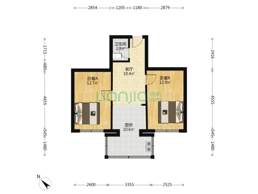 春城房管所宿舍 2室1厅1卫 59平方