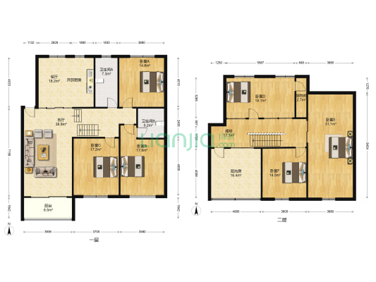 鑫茂苑 6室2厅2卫 146平方