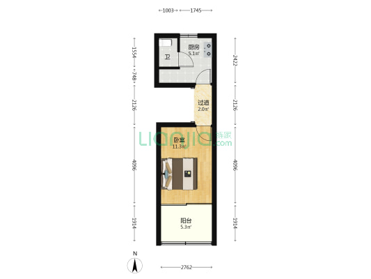 西公廨 1室0厅1卫 35平方