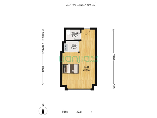 岳阳富苑 1室0厅1卫 46平方