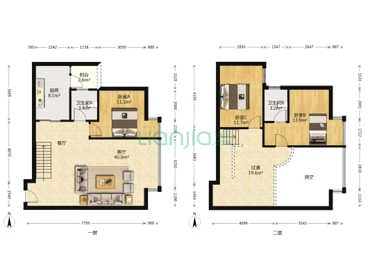 第一国际 3室1厅2卫 101平方
