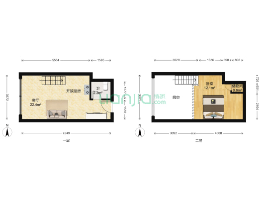 科达名居 1室1厅1卫 40平方
