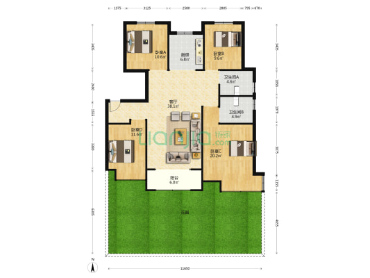 皇家驿站御府 4室1厅2卫 140平方