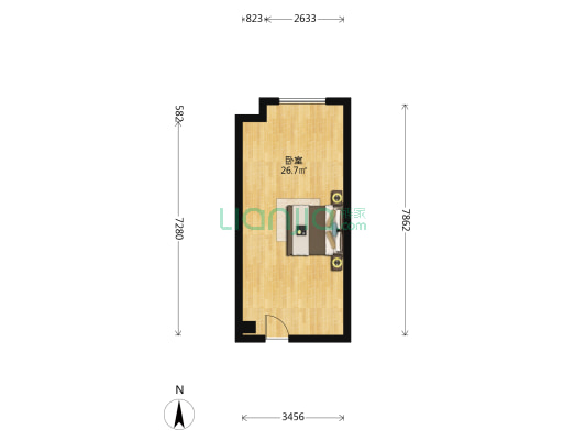 中骏壹号街区 1室0厅0卫 37平方