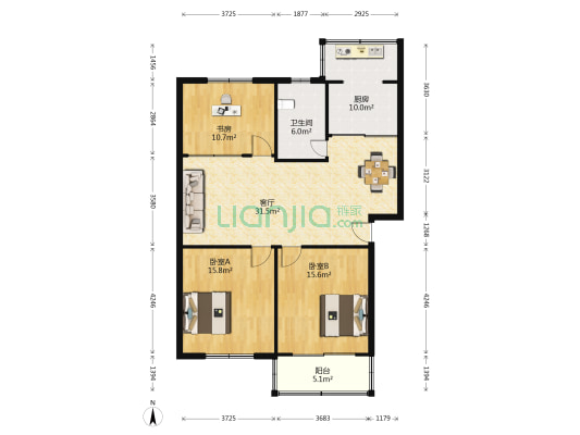 淮安供电南院 3室1厅1卫 115平方