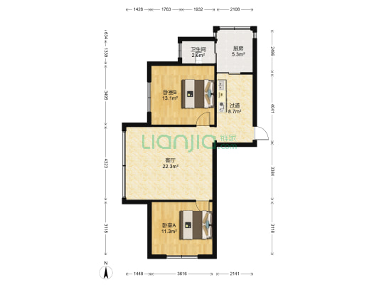 乌金路222号 2室1厅1卫 79平方