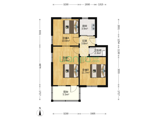 司前街散盘 3室0厅1卫 64平方