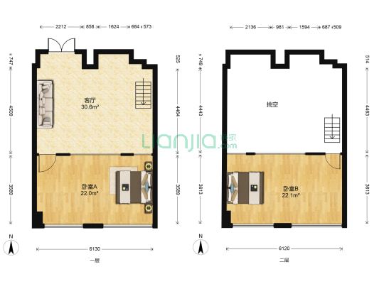 五四北泰禾广场 2室1厅0卫 40平方