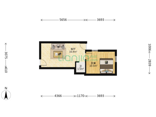 杨巷路 1室1厅1卫 27平方
