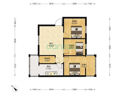中国科学院地球化学研究所 3室1厅0卫 79平方