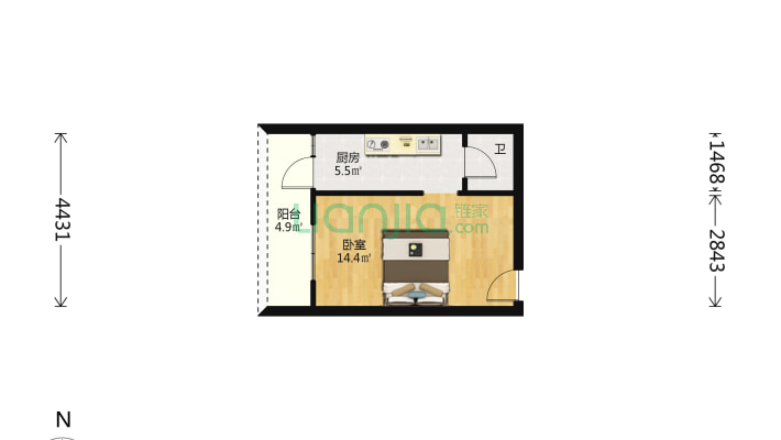 田家巷1号二手房实景图