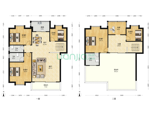 江湾东一苑 6室2厅3卫 193平方