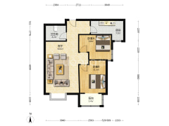 联合小区一号院，全南两居，证满五唯一-涿州联合一号院户型图