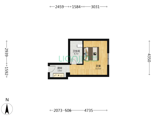 宏苑路389号 1室0厅1卫 33平方