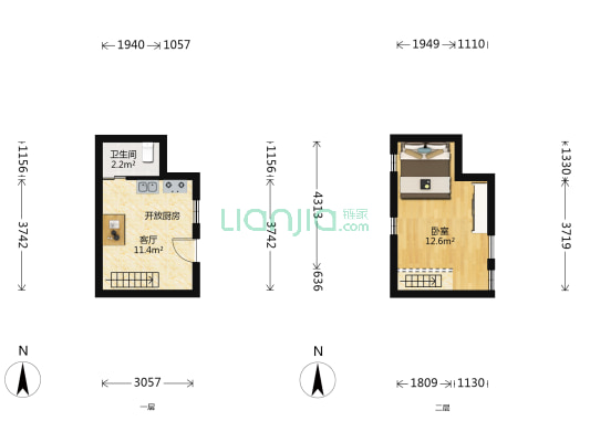 天仙胡同 1室1厅1卫 20平方