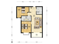 金阳瑞景 2室1厅 南-涿州金阳瑞景户型图