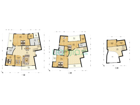 香榭里花园 6室1厅3卫 161平方