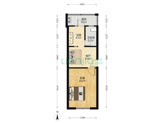 益阳里 1室1厅1卫 45平方
