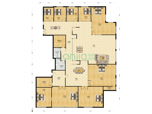 中广商务大厦 9室2厅2卫 642平方
