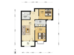 香邑溪谷上园 全阳两居 带车位 带地下室-涿州香邑溪谷上园户型图
