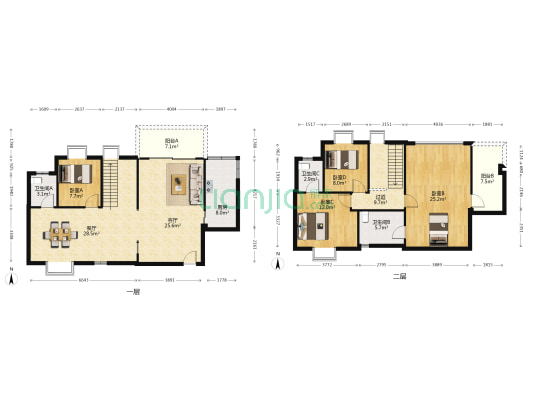 瀚御居 4室2厅3卫 176平方