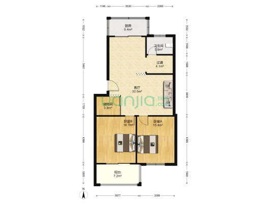富源小区 2室1厅1卫 144平方