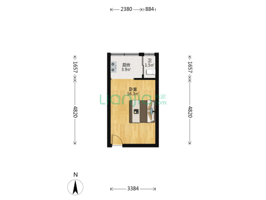 棉纺厂 1室0厅1卫 30平方