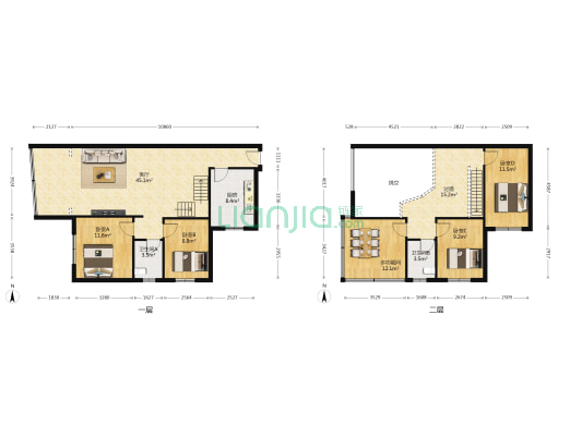 大川家园 5室1厅2卫 134平方