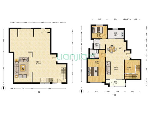 中海熙岸 3室2厅2卫 240平方