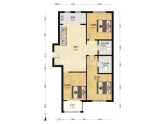 房本满五唯一，南北通透格局 通风性好 楼层好带装修-涿州四季橙小区户型图