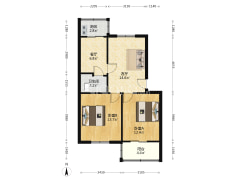 世纪嘉园 南北通透两居 集中供暖-涿州世纪嘉园户型图