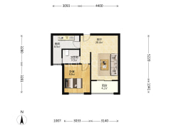 正规一室一厅    住家装修   保持良好-重庆财信沙滨城市户型图