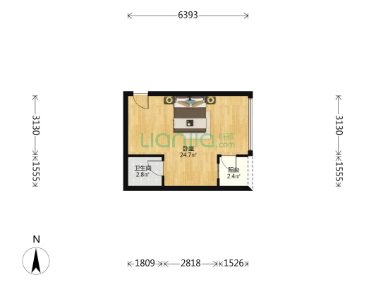 富达苑 1室0厅1卫 40平方