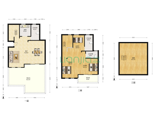 九城公园墅 3室1厅3卫 149平方