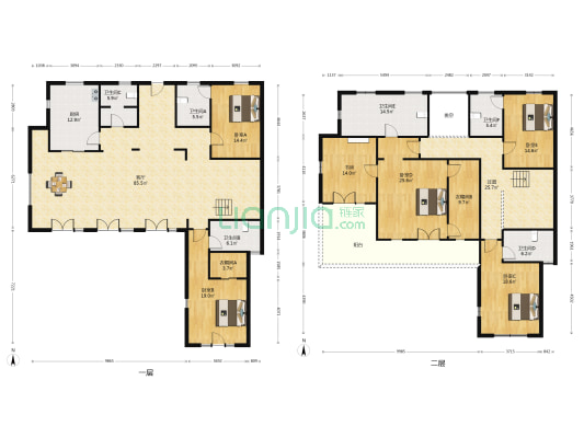 绿城玫瑰园 6室1厅6卫 541平方