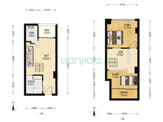 古塘金苑 2室1厅1卫 39平方