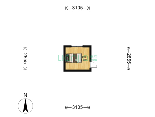 区委25号院 1室0厅0卫 72平方